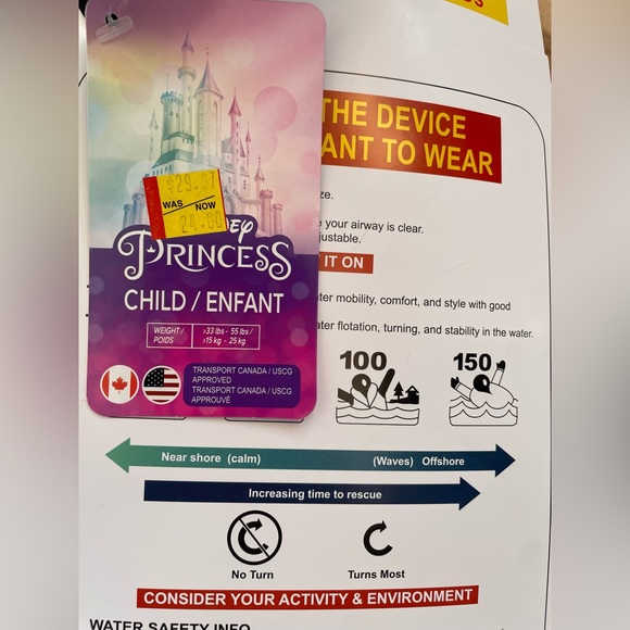 NWT Disney Princess Swim Vest - Picture 3 of 3